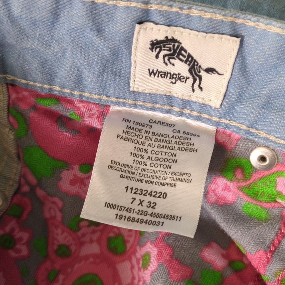 Wrangler Blue Bell Jeans High Rise Straight Leg 7x32 Western Cowgirl Rodeo - Picture 3 of 9